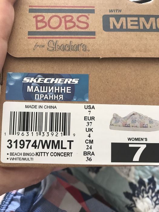 Продам НОВІ макасіни кеди кроссівки з принтом котиків Skechers р 37
