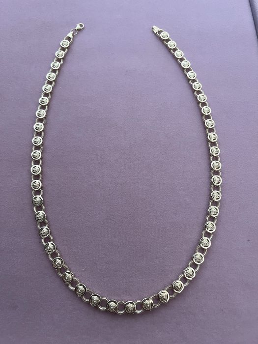 złoty łańcuszek naszyjnik versace piękny złoto 14k 585