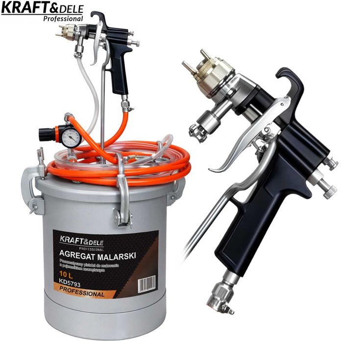 KRAFT&DELE Agregat Malarski Pneumatyczny 10l Pistolet 2,0mm KD5793