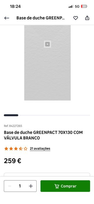 Base duche Nova 130x70