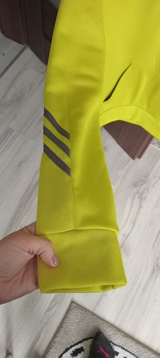 Bluza z kapturem damska Adidas, neon, żółta, roz. 38 (M)