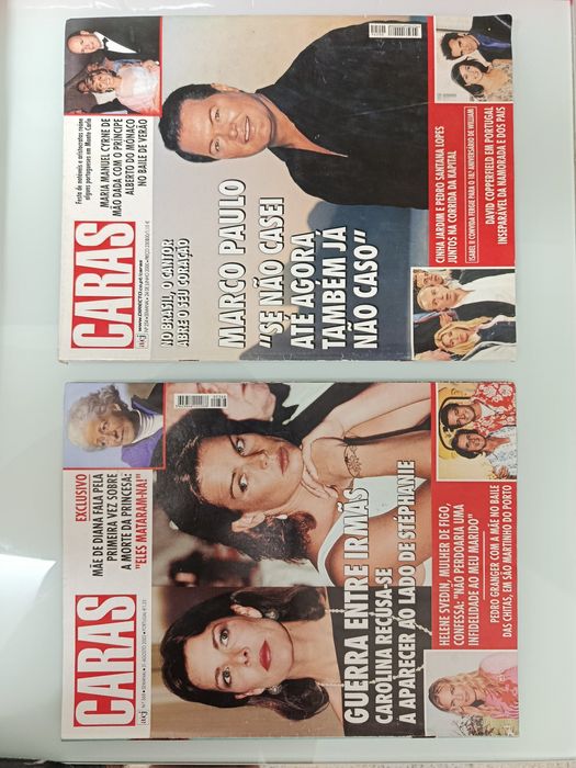 Revistas: Caras, VIP, TV 7 Dias, TV Guia, TV Mais