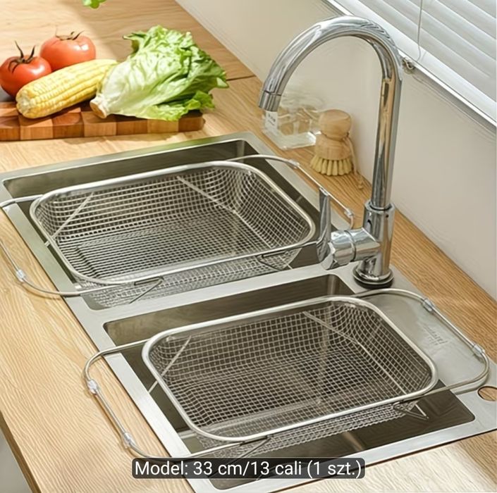 Rozszerzalne Sitko Durszlak Kosz Cedzak  33 cm