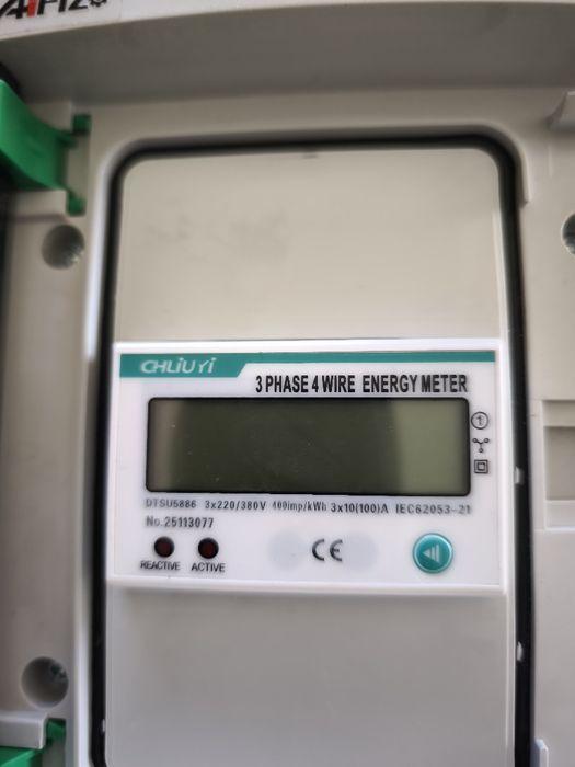 Contador de Energia Trifásico 16A (Plug & Play) – Caixa Estanque IP44