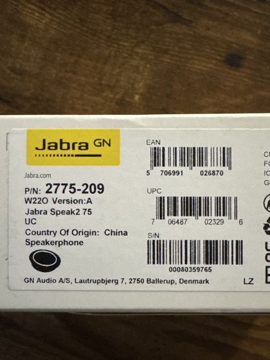 Jabra Speak 2 75 UcZestaw głośnomówiący Jabra, Bluetooth