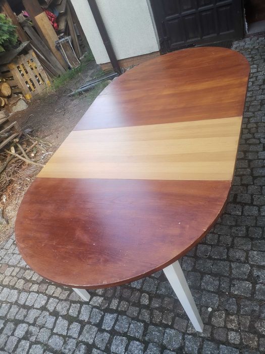 Okrągły rozkładany stół śr 110cm