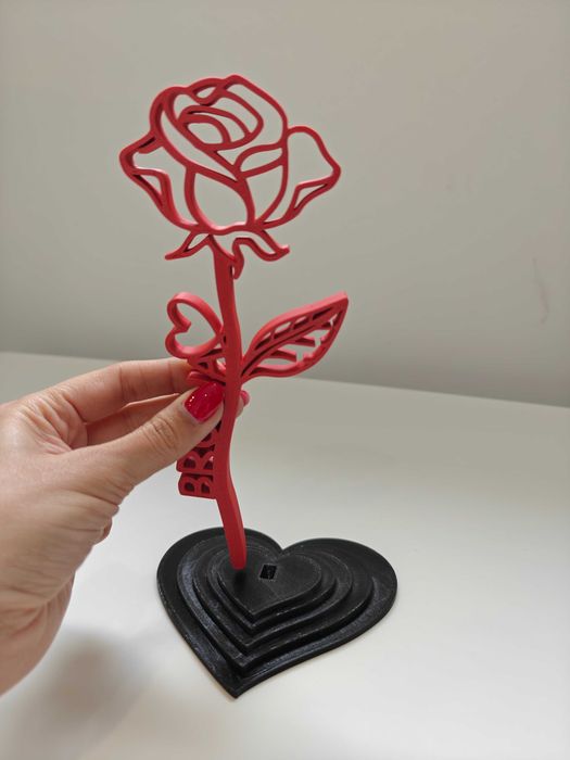 Prenda Personalizada Dia da Mãe - Rosa 3D com Nome à Escolha