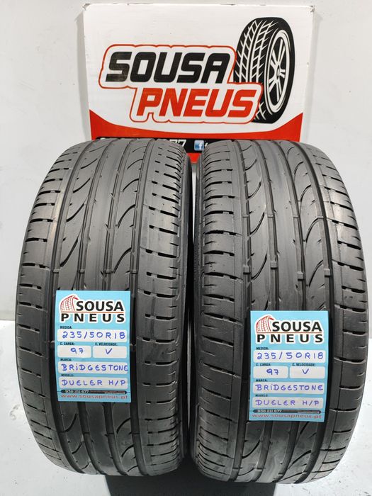 2 pneus semi novos 235-50R18 Bridgestone - Entrega grátis