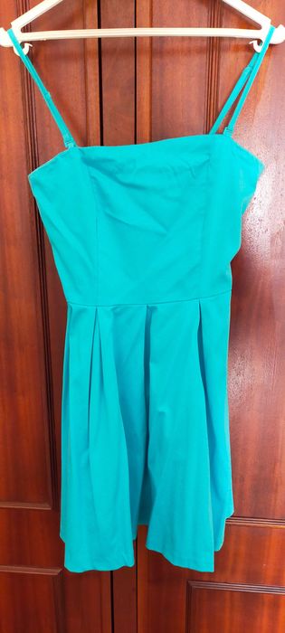 Vestido de Baile Curto Azul M Bershka