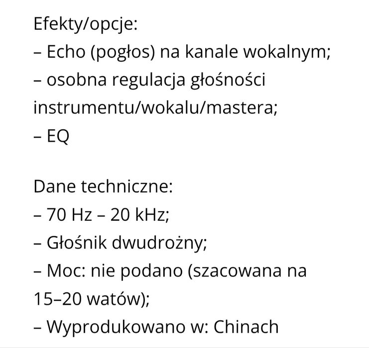 mobilny wzmacniacz  15watt