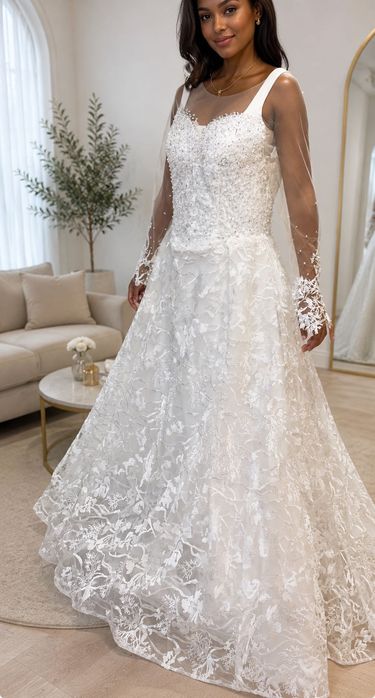 Deslumbrante Vestido noiva novo size 42
