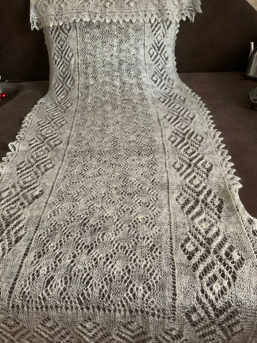 Пуховая паутинка  шаль 1,7мх55 см.