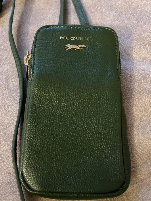 Шкіряна натуральна сумочка під телефон