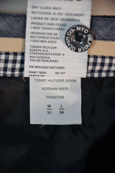 TOMMY HILFIGER Denim Phantom Spodnie Męskie W31 L34 Wiskoza Jak Nowe