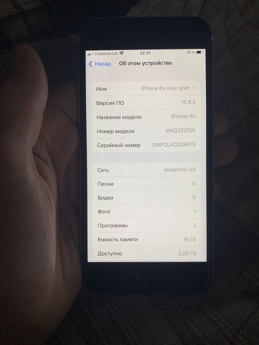 Iphone 6s rose gold 16gb