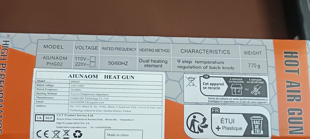 Opalarka Nagrzewnica regulacja temperatury