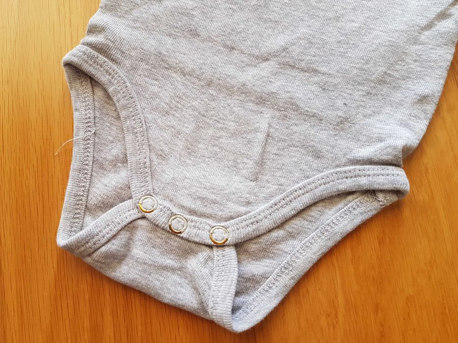 Body de algodão de manga comprida 12 meses