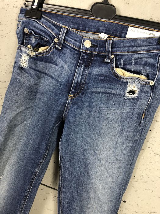 Rag & Bone Jean Destroyed Skinny roz. 29 damskie dżinsy premium