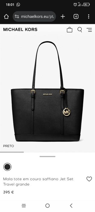 Michael Kors Couro Saffiano Jet Set Grande