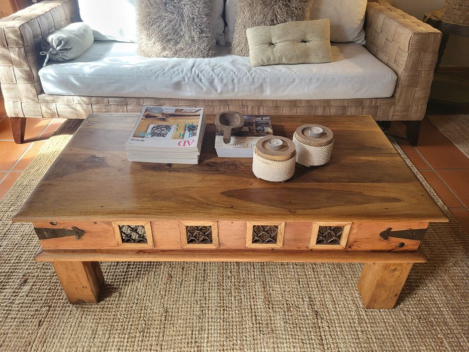 mesa, centro, apoio, ferro forjado, indiano, rustico