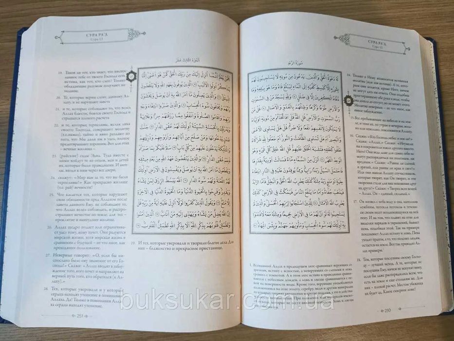 Книга Коран с арабским текстом и переводом смыслов