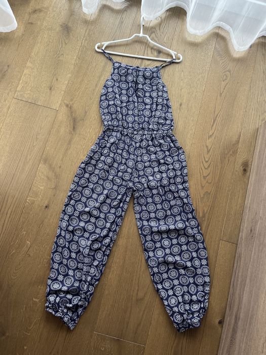 Kombinezon granatowy na ramiączkach wzory 100% wiskoza boho xxs 152