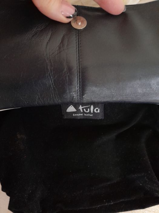 Оригинал Tula Британия кожаная сумка кроссбоди тёмно-синего цвета