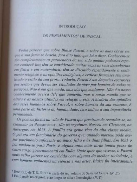 Pensamentos - Blaise Pascal