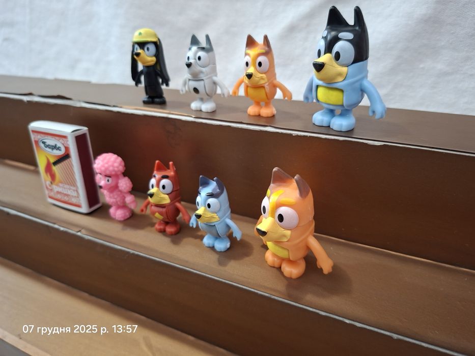 Набір фігурок 8 шт Блуї Бінго Блуи Бинго Bluey Хилер