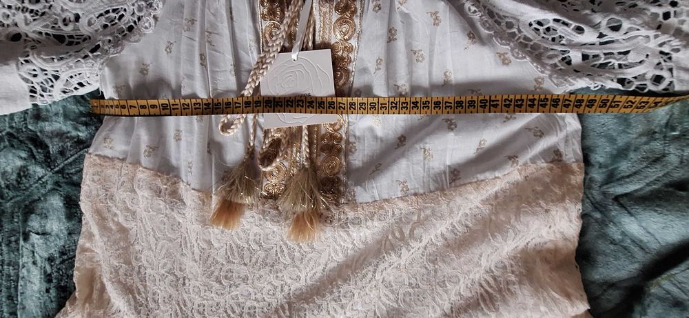 Sukienka boho biała, midi roz. XL