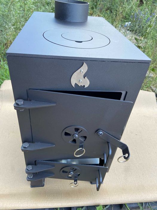 Піч буржуйка товста сталь 5мм Печка пічка площа 60+м3 Розпродаж-35%