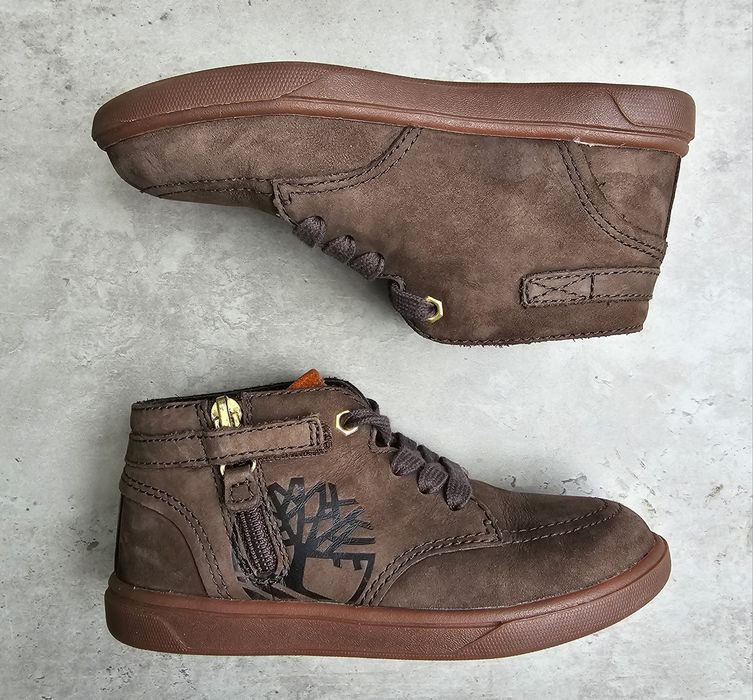 Timberland Groveton 27 chłopięce buty brązowe za kostkę trzewiki trape