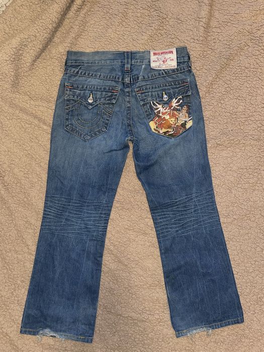 True Religion Rare Embroidered Hindu God Billy Vintage Jeans