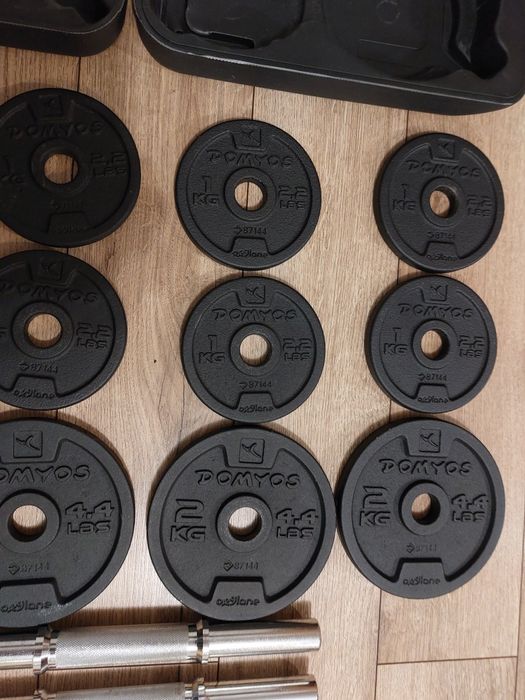 Hantle 20kg Domyos w walizce