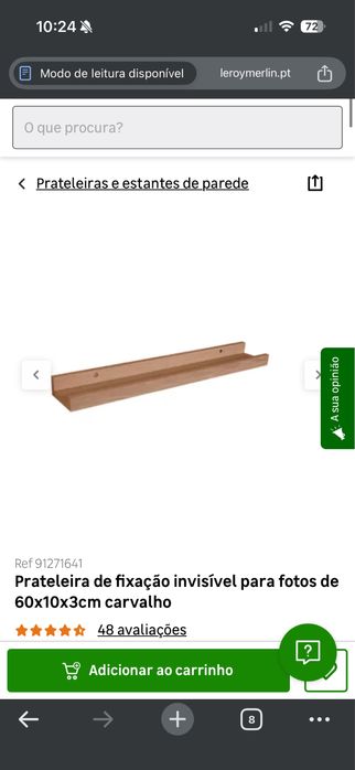 Conjunto 2 prateleiras Leroy