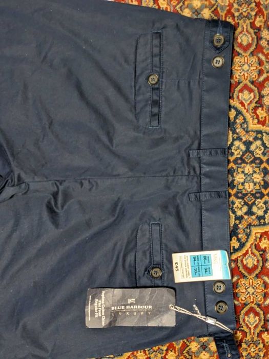 Брендовые муж. брюки чинос M&S /BLUE HARBOUR /р.34/L/оригинал,  U.K./