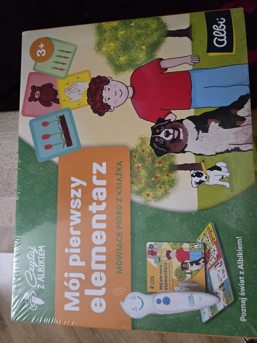 Zestaw mój pierwszy elementarz Albik z piórem, nowy w folii