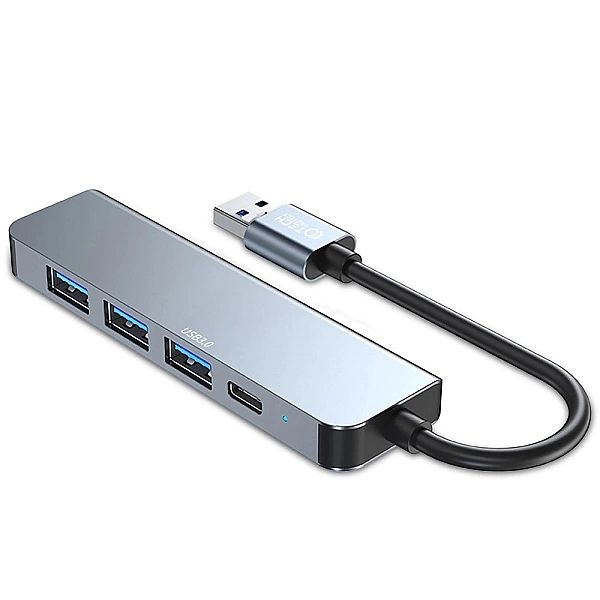 HUB Tech-Protect V0/5w1 USB-A - USB-A 3.0 / 3x USB-A 2.0 / USB-C - sza