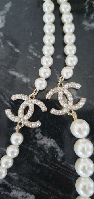 Naszyjnik perły chanel Cc jakość premium