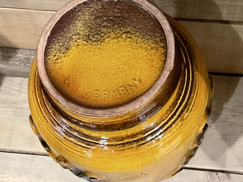 Duży ceramiczny WAZON w odcieniach brązu