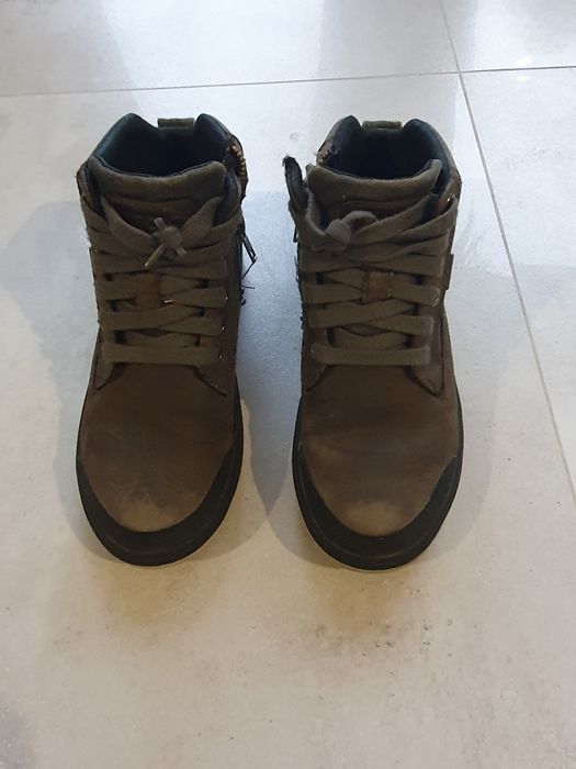 Buty zimowe, kozaki ocieplane,  rozm. 34 skórzane