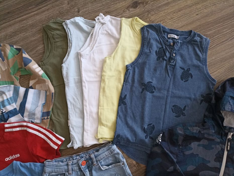 Mega paka, zestaw ubrań dla chłopca 122, 128