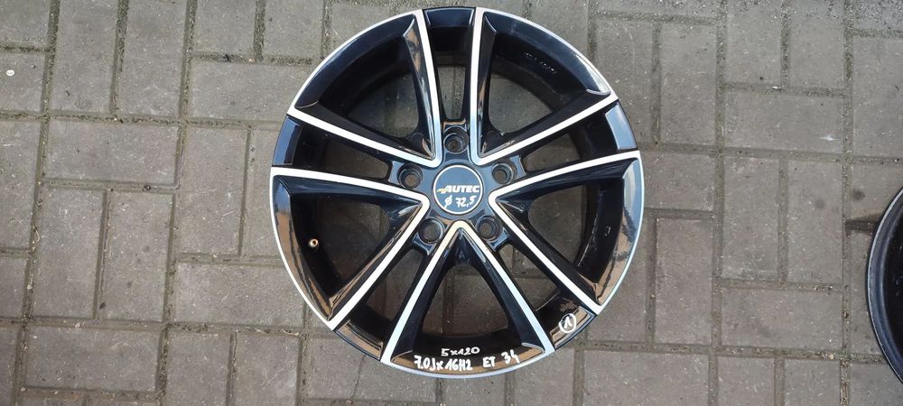 FELGI ALUMINIOWE AUTEC 5x120 7Jx16 CALI ET34 fi 72,5 BMW E36 E46 E90 E87 KOMPLET 4 SZTUKI