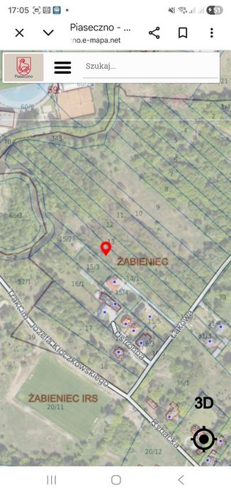 DZIAŁKA BUDOWLANA 14/1 W ŻABIEŃCU – Prywatna oaza  nad rzeką Jeziorką, 20 MIN OD WARSZAWY - Widok 3