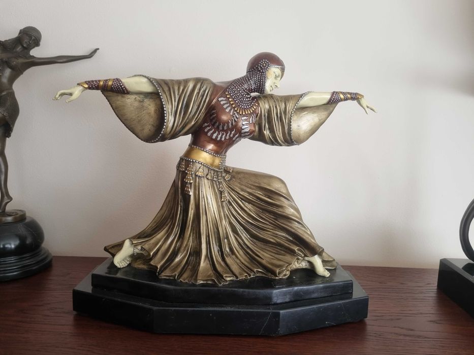 rzeźba tancerka z brązu D.H. CHIPARUS Thaïs - ART DECO