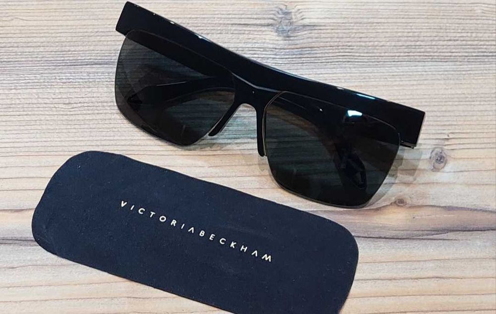 Damskie geometryczne  czarne okulary  VBS 93 C08 od Victoria Beckham!
