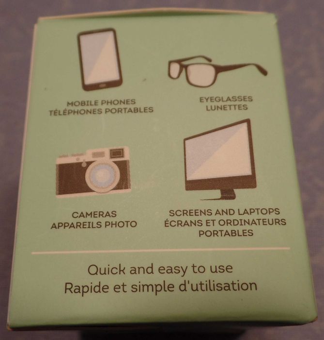 12 Toalhitas individuais para limpeza de ecrãs (856)