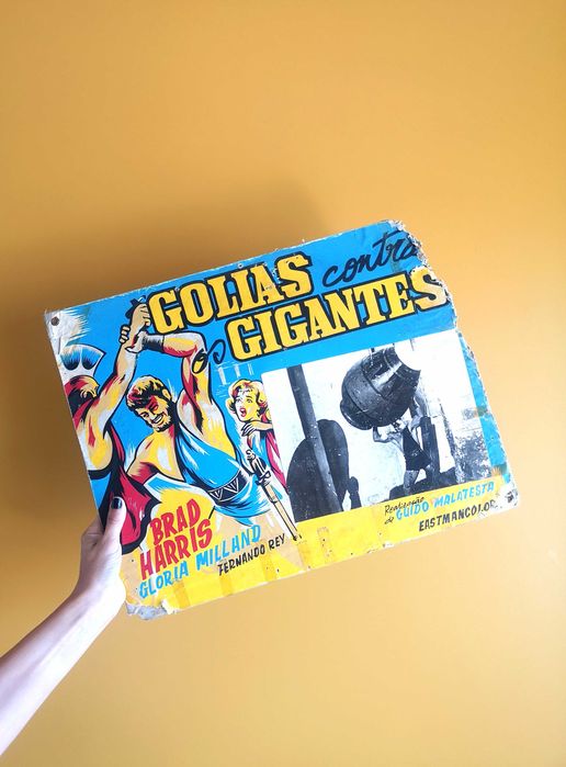 Cartaz / cartonado de cinema / filme Golias Contra Os Gigantes