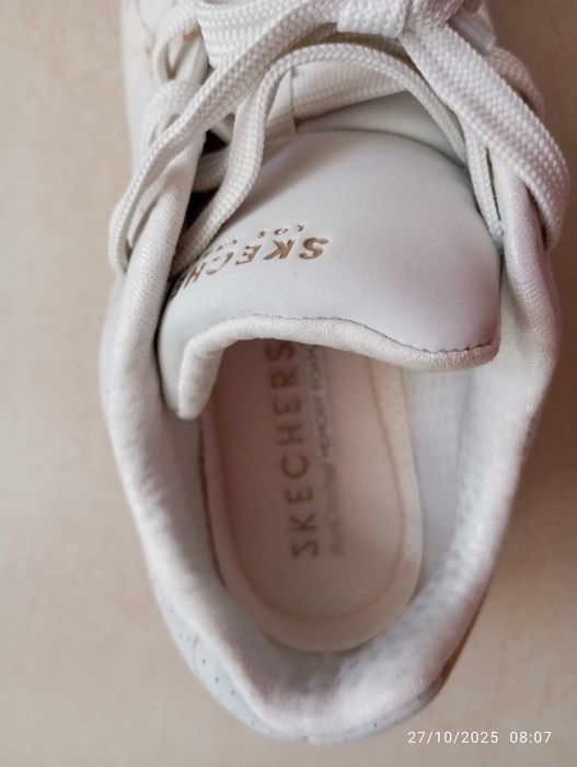 Skechers Uno Slippers, White/Marble, Size 39 – TOMAR64584253692546123