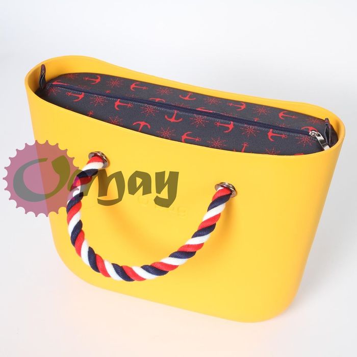 Granatowy organizer do OBAG MINI kotwice granat czerwony wkład OMAY